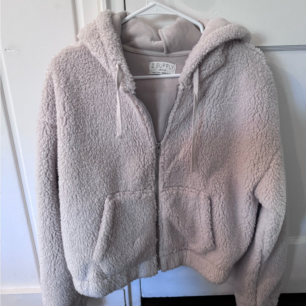 Z Supply Beige Sherpa Jacket
